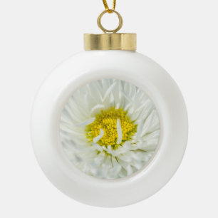 Boule En Céramique Fleur de marguerite anglaise blanche