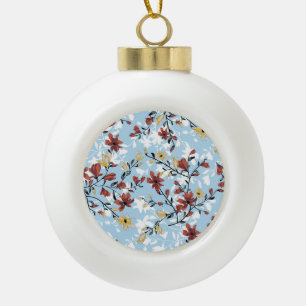 Boule En Céramique Floral vintage : Arrière - plan de tissu simple.