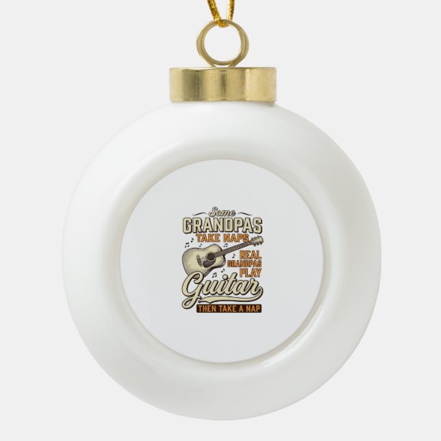Boule En Céramique Funny Grandpa Guitar Vintage Engraving Shirt Desig (Devant)