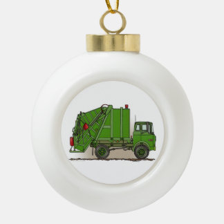 Boule En Céramique Garbage Truck Green