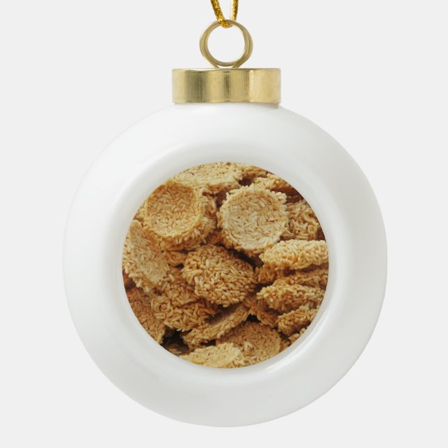 Boule En Céramique Gâteaux de riz soufflé ~ Sucres asiatiques Dessert (Devant)