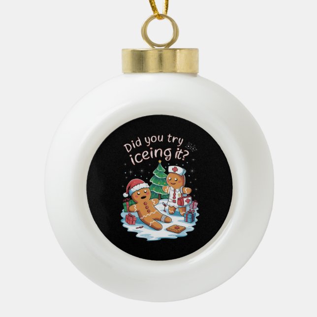 Boule En Céramique Gingerbread Homme Cookie laide Sweat Oh Snap Xmas (Devant)