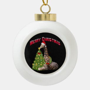Boule En Céramique Giraffe de Noël