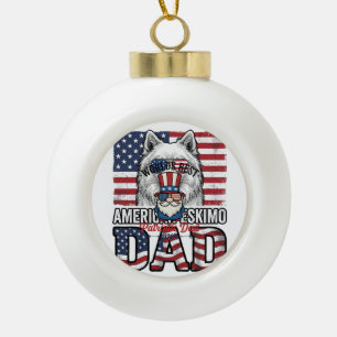 Boule En Céramique Gnome Papa Patriotique Vintage Vector Design de T-