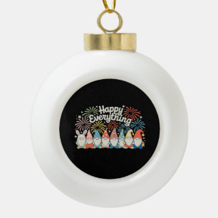 Boule En Céramique Gnomes Tout Joyeux Toute L'année Chaque Fête