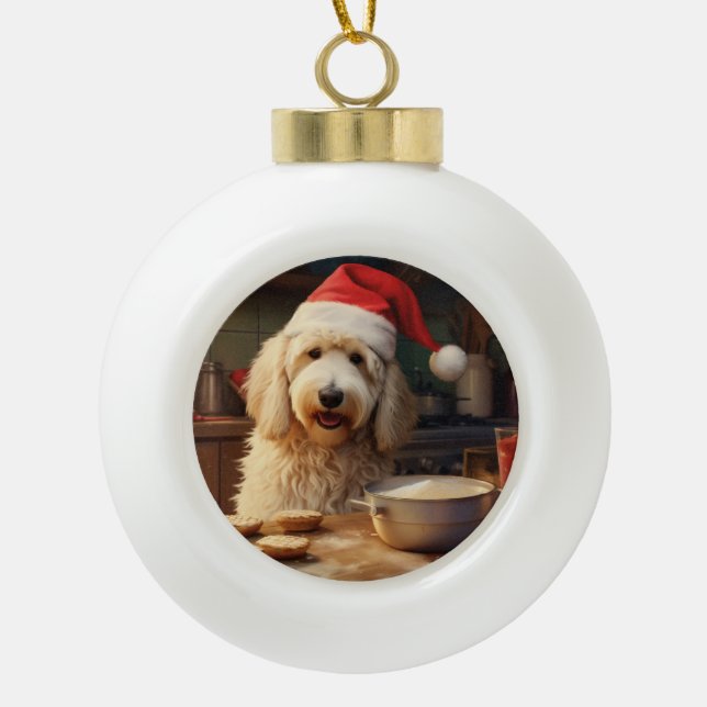 Boule En Céramique Goldendoodle Christmas Cookies Holiday (Devant)