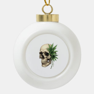 Boule En Céramique Gothique esthétique Grunge Crâne Tropical Feuille