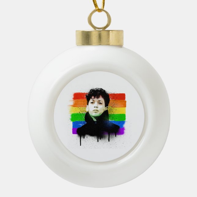 Boule En Céramique Graffiti de la Young Kamala Harris LGBTQ Pride (Devant)