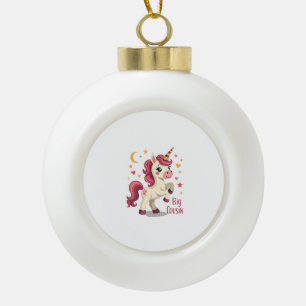 Boule En Céramique Grand Cousin Licorne Vintage Mignon Enfants Typogr