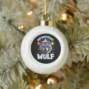 Boule En Céramique Grand Loup d'anniversaire pour les loups