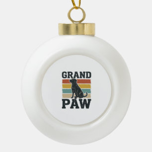 Boule En Céramique Grand Paw Vintage Chien Grand-père Conception de T