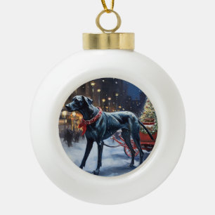 Boule En Céramique Grande Danse période de fêtes de Noël