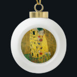 Boule En Céramique Gustav Klimt Golden Art The Kiss for Lovers<br><div class="desc">Joyeuses fêtes !</div>