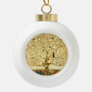 Boule En Céramique Gustav Klimt L'Arbre De Vie Art Nouveau Vintage
