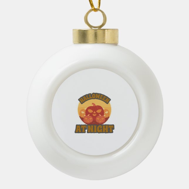 Boule En Céramique Halloween la nuit (Devant)