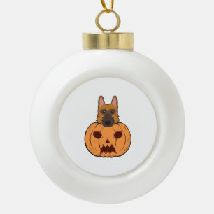 Boule En Céramique Halloween Mignons Bergers Allemands Coincés Dans U