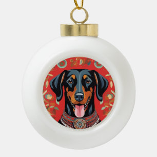 Boule En Céramique Happy Dog Modèle Remplacez par votre photo