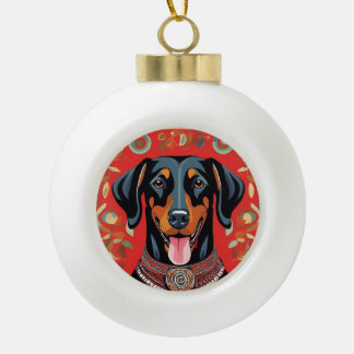 Boule En Céramique Happy Dog Modèle Remplacez par votre photo