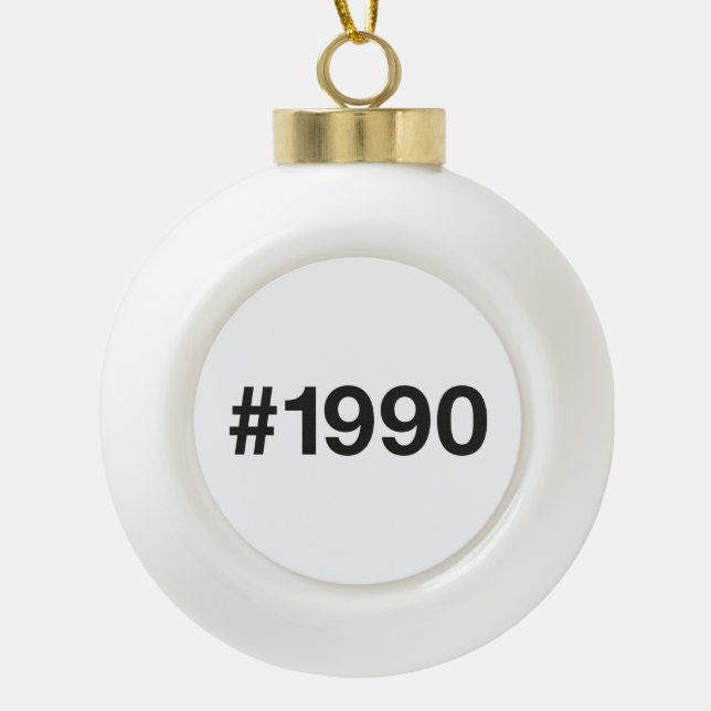 Boule En Céramique Hashtag 35 Anniversaire 1990 (Devant)