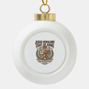 Boule En Céramique Héraldique de Jésus Blason Héraldique de Jésus Bla