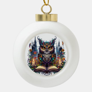 Boule En Céramique Hibou livresque magique