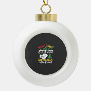 Boule En Céramique Humeur de chien de Noël Humour de fêtes