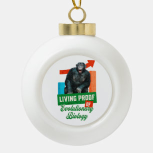 Boule En Céramique Humour Évolutionnaire Biologie Chimpanzé Drôle