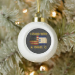 Boule En Céramique  I Stand with Israel America Flag<br><div class="desc">I Stand with Israel America Flag</div>