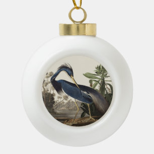 Boule En Céramique Illustration vintage d'Audubon de l'aigrette de Lo