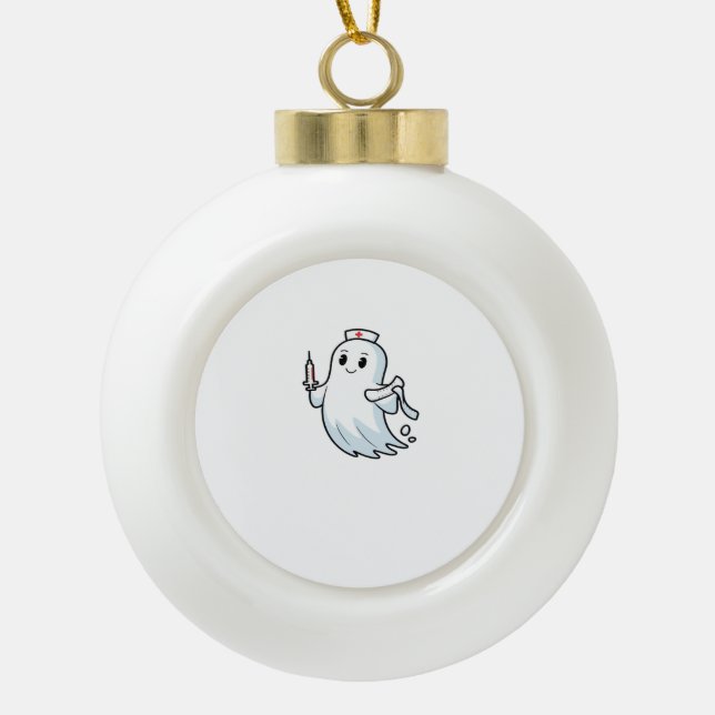 Boule En Céramique infirmière fantôme Classic T-Shirt_1 (Devant)