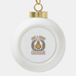 Boule En Céramique Infirmière qui aime les poulets Vintage Shirt Desi