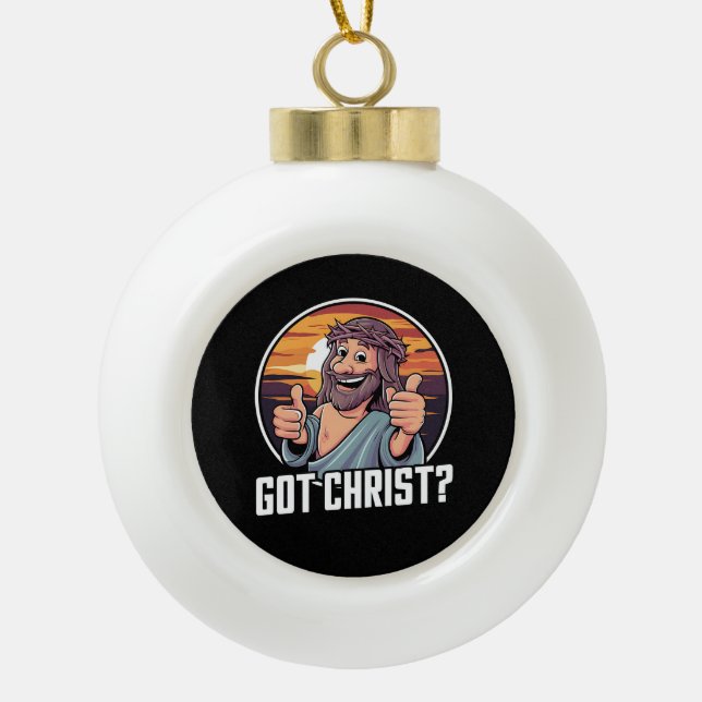 Boule En Céramique J'ai Buddy un Christ Noël Jésus Religieux (Devant)