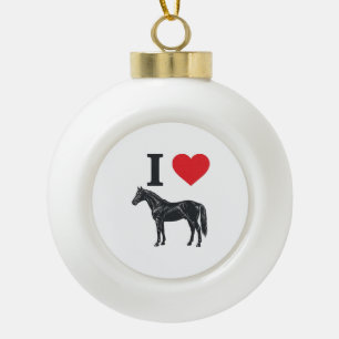 Boule En Céramique J'aime les chevaux vintage gravure conception de t