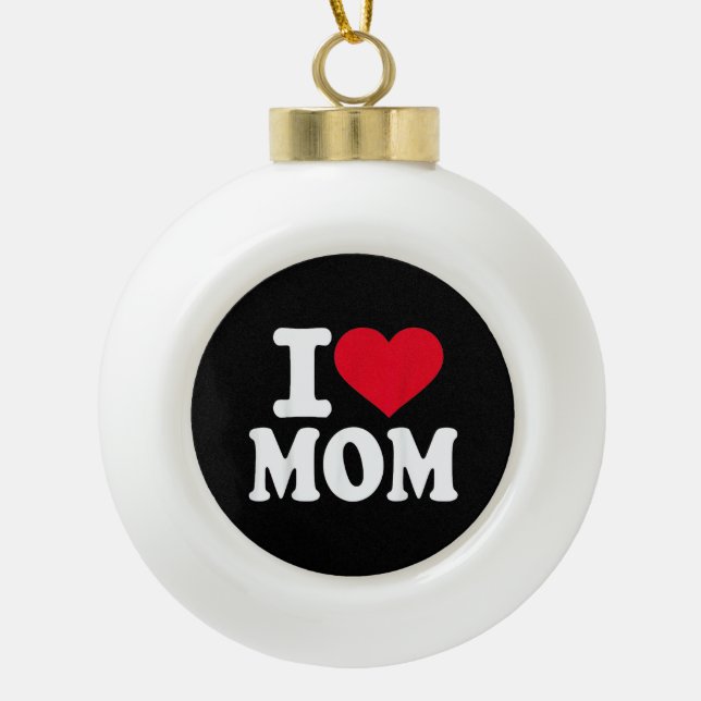 Boule En Céramique J'aime maman (Devant)