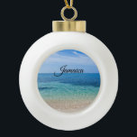 Boule En Céramique Jamaïque Beach<br><div class="desc">Beautiful ocean tide rolling into a beach in Jamaica on the Caribbean Sea</div>