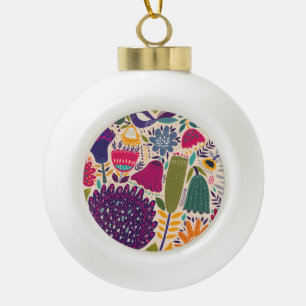 Boule En Céramique Jardin tropical : collection motif de printemps.