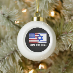 Boule En Céramique Je suis avec Israël Patriotique