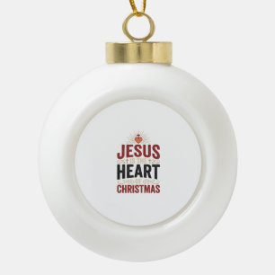 Boule En Céramique Jésus est le cœur du T-shirt vintage de Noël