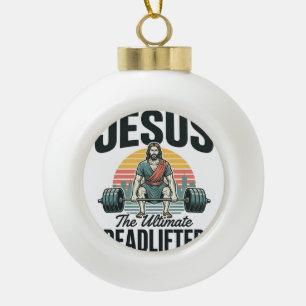 Boule En Céramique Jésus l'haltérophile ultime vintage