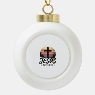 Boule En Céramique Jesus Sauve Frère Vintage Chemise Croix Chrétienne