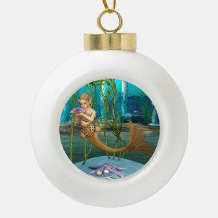 Boule En Céramique Jeune sirène Fantastique sous-marine pour enfants