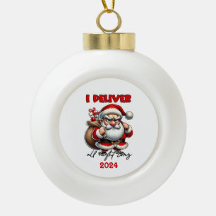 Boule En Céramique J'Offre Toute La Nuit De Père Noël