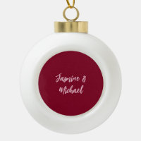 Joli Minimaliste Rouge Bourgogne Calligraphie Nom 