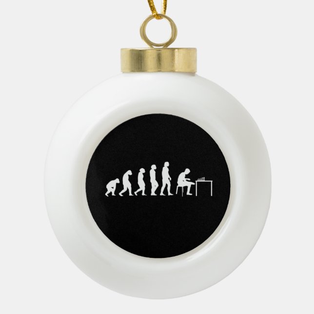 Boule En Céramique Joueur d'échecs (Devant)