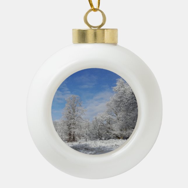 Boule En Céramique Jour de neige (Devant)