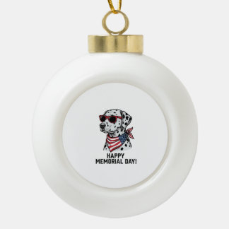 Boule En Céramique Jour du Souvenir Dalmatien Création de Chien Patri