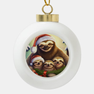Boule En Céramique Joyeux fentes de Noël