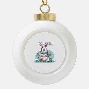 Boule En Céramique Joyeux Jour de Pâques Oeuf Bunny Funny Joueur Garç
