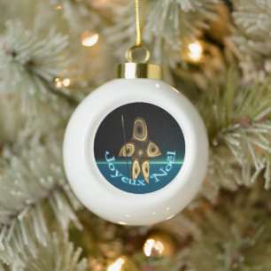 Boule En Céramique Joyeux Noё l - Chasseur inuit fragile