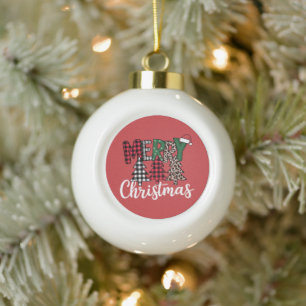 Boule En Céramique Joyeux Noël décoration de sapin de Noël sale Père